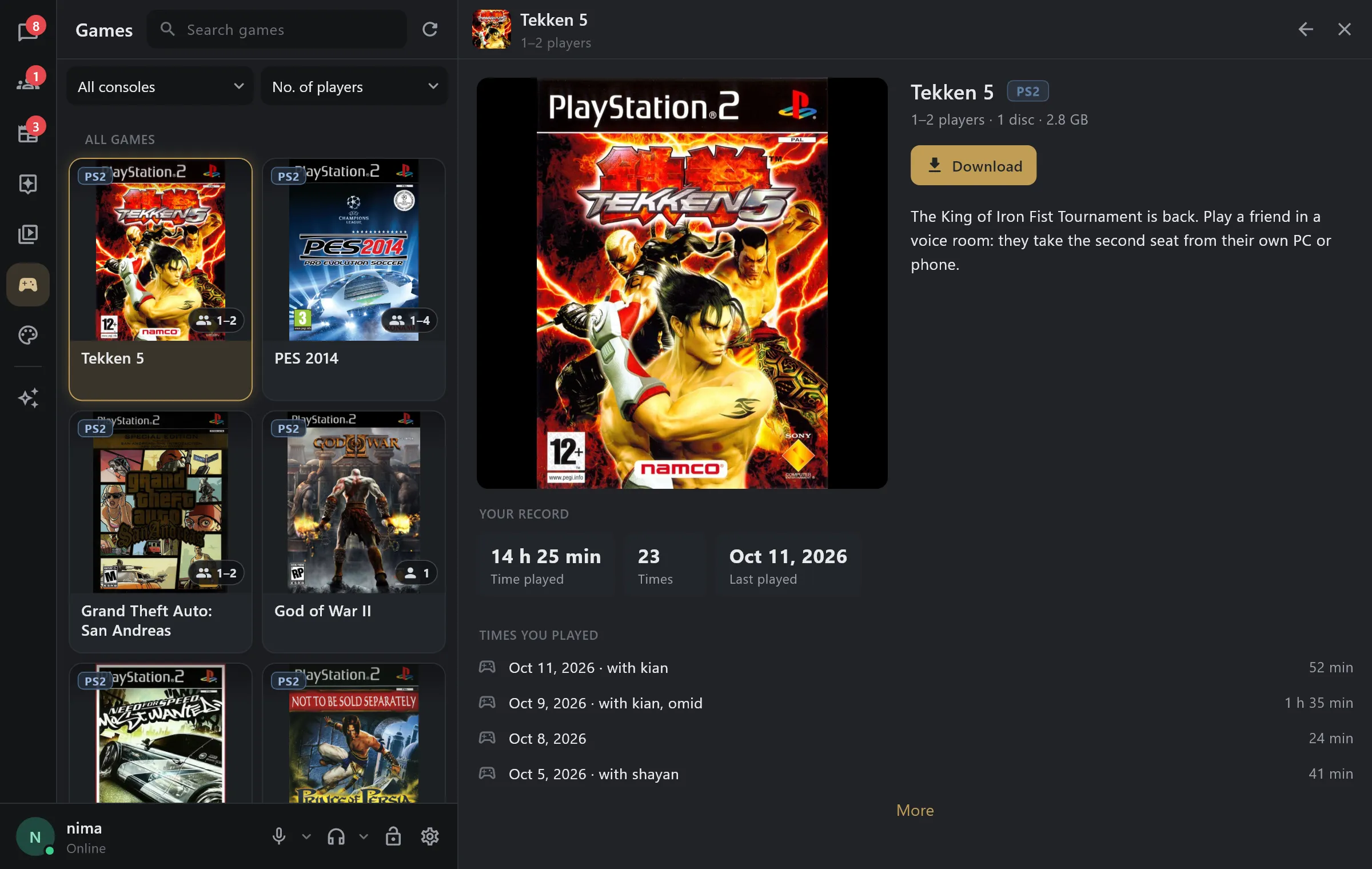 Games on Windows: the catalog, and Tekken 5 with its record